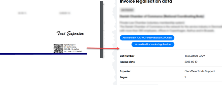 Digital verificering af handelsdokumenter.
