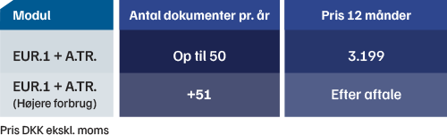 EUR-1-og-ATR-modul